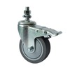 AAGUT 4 Inch Brake Stem Casters 1/2"-13x1-1/2", Swivel Stem Caster,