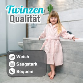 Twinzen Children's Bathrobe Unicorn Boys and Girls 100% Cotton Oeko-Tex®, multicoloured