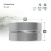 Vent Systems 6'' Inch Galvanized Steel Duct Connector - Round