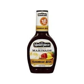 KC Masterpiece 30 Minute Marinade -Caribbean Jerk Marinade Sauce 16 oz. bottle (Case of 6)