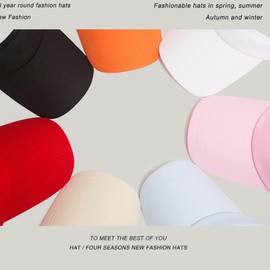 Wioklwe Sun Visor Cap - Women Ponytail Baseball Cap Adjustable Sport Outdoor Plain Visor Cap Golf Tennis Visor Hats for Women Men (UK, Alpha, One Size, Pink)