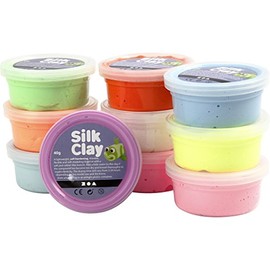 Creativ 10 x 40 g Silk Clay Assorted Colours Basic 1