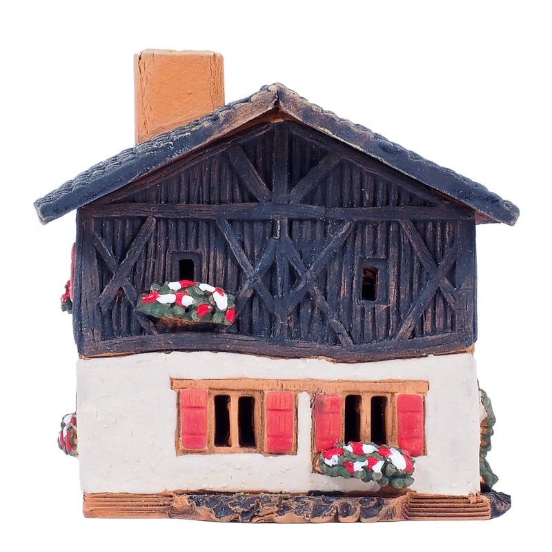Midene Ceramic Aroma Light House, Handmade, Artistic Miniature, Old Bakery