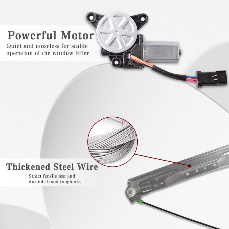 Predep Front Left Driver Side Window Regulator Motor Assembly Compatible