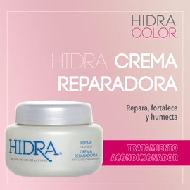 HIDRACOLOR - Crema Reparadora para Cabello 280 g, Tratamiento Acondicionador Reparador, Fortalece y Humecta el Cabello, Aporta Desenredo Inmediato, Brillo y Fuerza, Elimina el Frizz