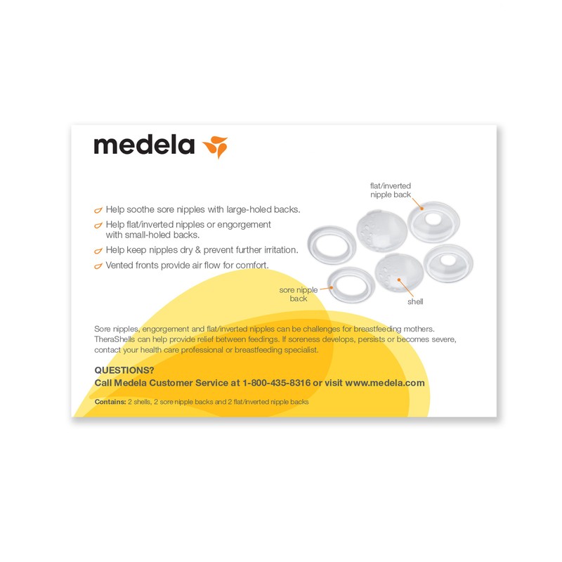 Medela TheraShells Breast Shells, Protect Sore, Flat, or Inverted Nipples