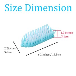 Bendable Scrub Brush, Deep Cleaning for Pool, Tub, Sink Non-Slip Grip, Sturdy Nylon Bristles,2 Pack-Pink