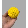 Cricket Practice Balls, High Bounce PU Dimpled, 150g, Yellow, 6