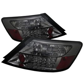 ACANII - For 2006-2011 Honda Civic Coupe 2 Door Smoked Lens LED Tail Lights Brake Lamps Replacement Driver & Passenger