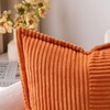 MIULEE Corduroy Cushion Covers Pack of 2 Decorative Modern Patchwork