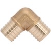 SharkBite 1-1/4 Inch Crimp 90 Degree Elbow, Brass Plumbing Fitting,