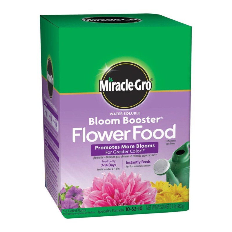 Miracle-GRO 1-Pound 1360011 Water Soluble Bloom Booster Flower Food, 10-52-10,