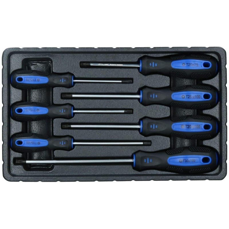 7pc Torx Star Magnetic Screwdriver Set with Cushioned Grip T10