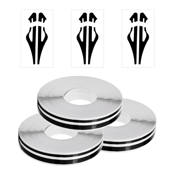 SYEYCW 3 Rolls Auto Pinstripe Tape, Black Waterproof Car Pinstriping