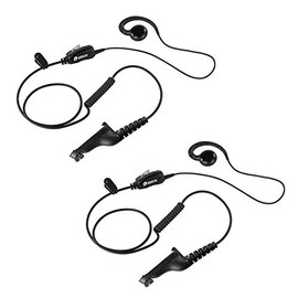 Bommeow 2 Pack BSE12-M9 C-Shape Swivel Style Earpiece Headset for Motorola Radio XPR6000 XPR6350