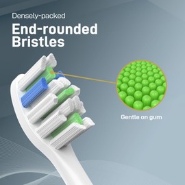 Replacement Toothbrush Heads Compatible with AquaSonic Black Series/Vibe Series/Duo Pro Electric Toothbrush - Upgraded Medium Brush Heads for Whiter Teeth & Improved Plaque Removal, White, 10 Pack