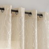 Kotile Shimmer Taupe Sheer Curtains 84 Inches Long 2 Panels