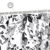 Gibelle Black and White Eucalyptus Shower Curtain, Grey Watercolor Plant