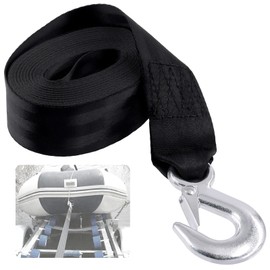 Mardatt 20 Feet Trailer Winch Strap with Safety Snap Hook Breaking Strength Heavy Duty Boat Winch Strap, Marine Boat Winch Strap, Trailer Strap Replacement for Towing Vehicles Boats Trailer