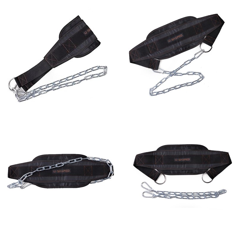 34 Inch Weight Lifting Dip Belt with,Weightlifting Waist Droop Chain