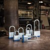ABUS 79265 Skirt Lock with Key, Silver/Blue, 5/55 mm