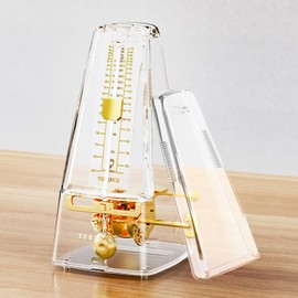 TERENCE Seiko Mechanical Metronome Transparent Metronome Mechanical Metronome for Piano, Guitar, Guzheng, Violin, Drums, Whistle, Universal Rhythmic Machine for Music