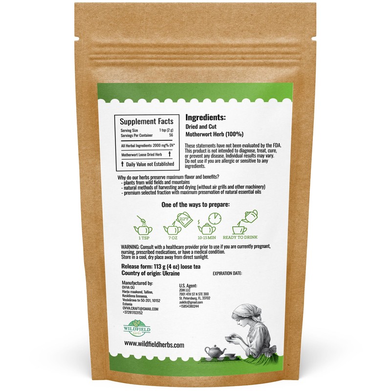 4 oz. Motherwort Tea Dried Motherwort Herb Tea (Leonurus Cardiaca)