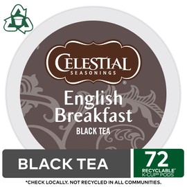 Celestial Seasonings English Breakfast Tea Keurig Single-Serve K-Cup Pods, 72 Count