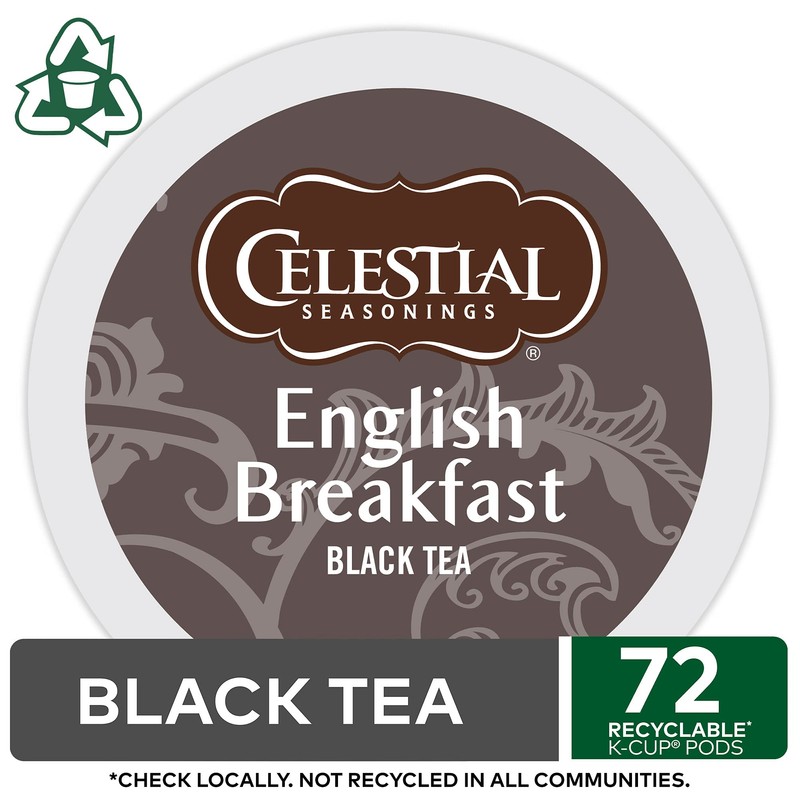 Celestial Seasonings English Breakfast Tea Keurig Single-Serve K-Cup Pods, 72
