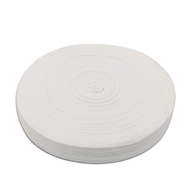 BornFeel Cotton Tape 25mm Bunting Tape Natural White/Black/White Herringbone Roll Tape for Sewing Dressmaking Craft Apron 17 Options to Choose from (White)