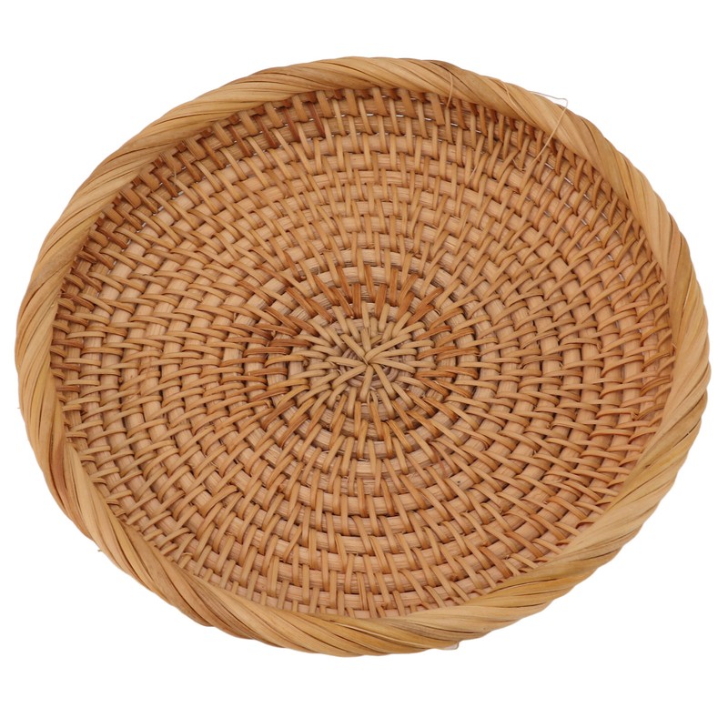 Rattan Fruit Tray Hand Woven Elegant Traditional Natural Rattan Serving