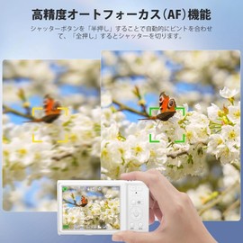 Digital Camera 4K 56MP Small Digital Camera Pocket Camera 4K Video AF Auto Focus Web Camera 20x Digital Zoom Lightweight Portable Convenient Video & Photo Birthday Present Japanese Instruction Manual