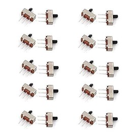hiBCTR 20-Piece SS-12D00 (1P2T) Toggle Switch Vertical Slide Switch