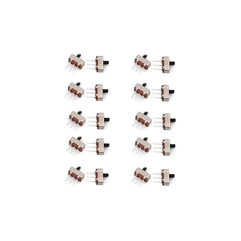 hiBCTR 20-Piece SS-12D00 (1P2T) Toggle Switch Vertical Slide Switch