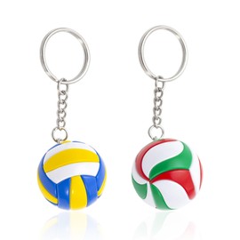 CQQNIU 2 Pieces Volleyball Key Pendants, Mini Volleyball Pendants, Creative Keychains, Sports Souvenirs, Decorative Keychains