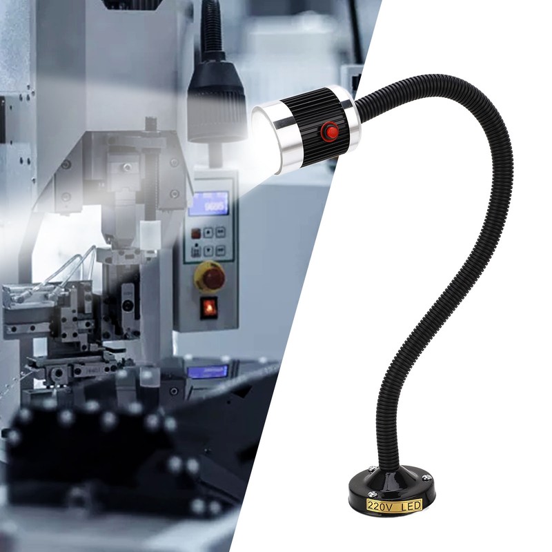 Round Magnetic Base Gooseneck Light Industrial LED CNC Machine Tool