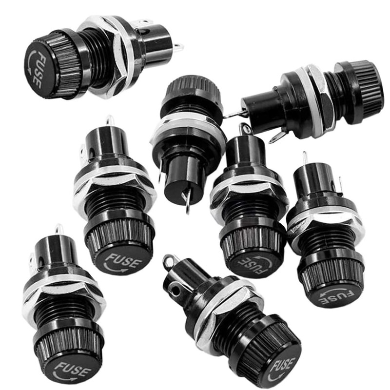 KILIGEN 10 pcs 5 × 20mm Fuse Holder AC 10A