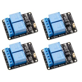 Fasizi 4pcs 5V 2 Channel 5V Relay Module with Optocoupler Low Level Trigger Expansion Board for MEGA R3 1280 DSP ARM PIC AVR STM32 Raspberry Pi