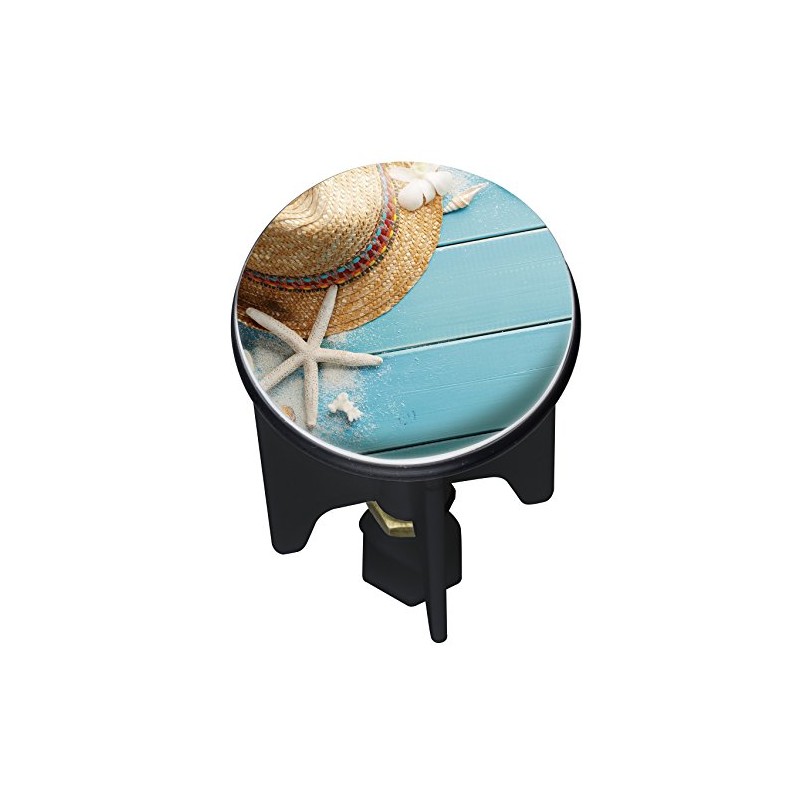 Wenko" Pluggy-On The Beach Drain Plug, Brass Multi-Colour, 4 x
