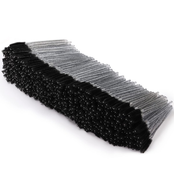 Tbestmax 500 varitas de rímel desechables para extensiones de pestañas, color negro