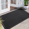 DEXI Front Door Mat Outside Entrance, All-Season Heavy Duty Rubber