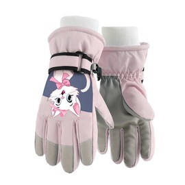 Ski Gloves, Children, Cold Protection, Boys, Girls, Snowboarding Gloves, For Children, Touch Panel Compatible, Fleece Lined, Cold Protection, Waterproof, Anti-Slip, Anti-loss, Autumn, Cycling, School,