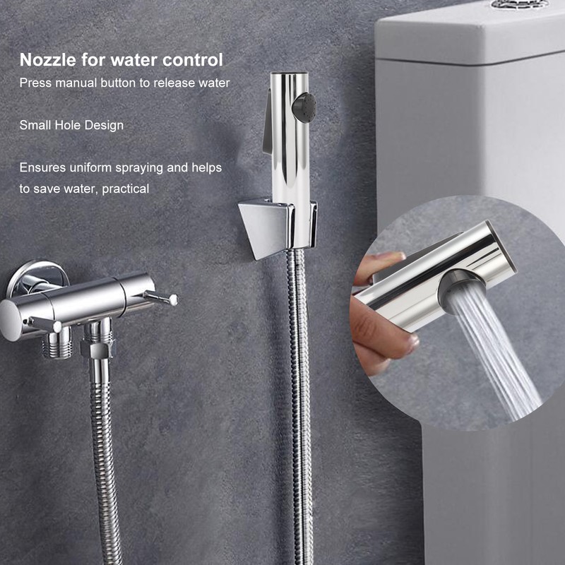 Bidet Sprayer Head ABS Handheld Pressurized Bidet Attachment Replacement Sprayer