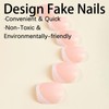 Yamobi Pack of 24 French Matt Toenails for Gluing, False