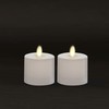 Luminara Flameless Tealight Candles (Unscented, Ivory 2-Pack) - Real-Flame Effect,
