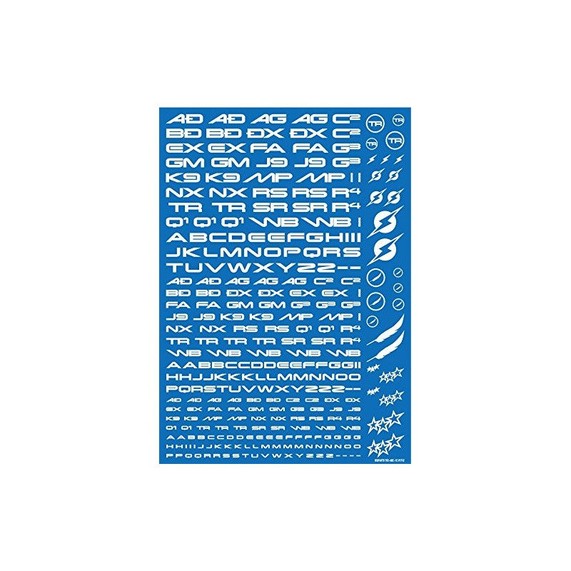 Hikyu Parts TR3-A-WHI TR Decal 3 Alphabet White 1 Piece