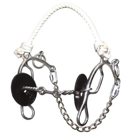 Circle Y Reinsman Josey Tear Drop 3-Piece Combination Bit for Horse, 5" Mouth, Rope Nose, Stage B, One Size