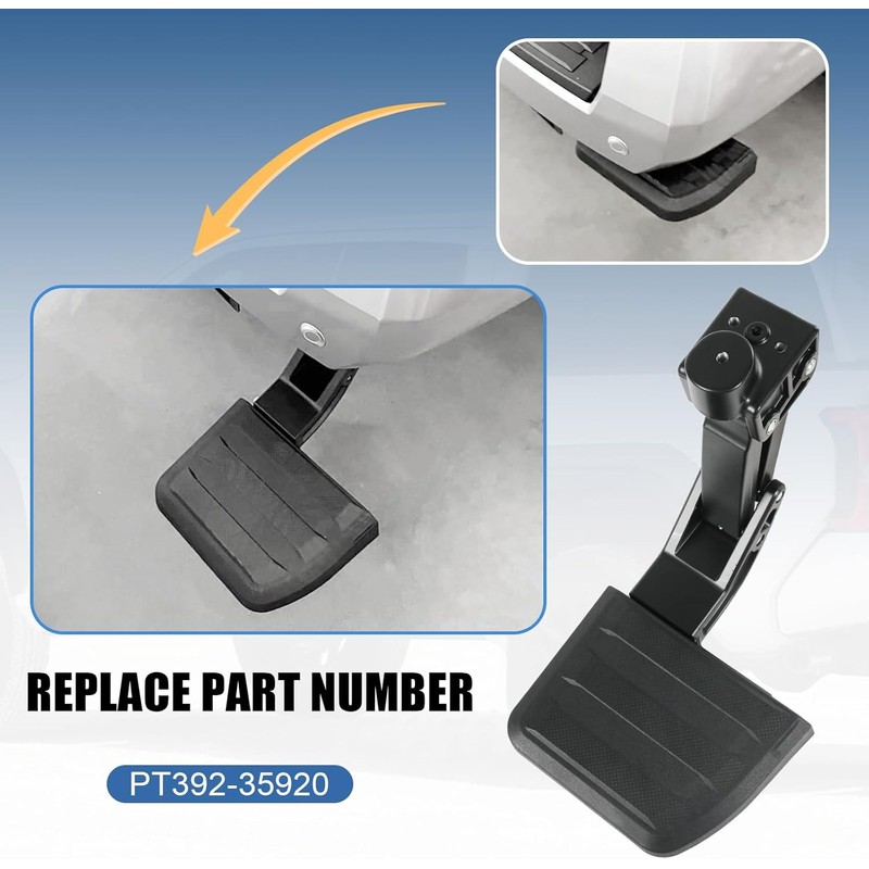 Rear Bed Step Compatible with 2024-2025 Toyota Tacoma Retractable Bumper