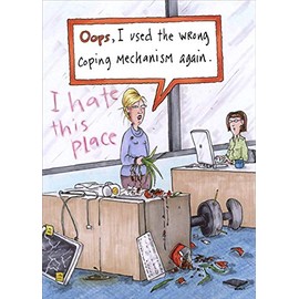 Oatmeal Studios Woman at Messy Office Desk Funny/Humorous Feminine Birthday Card for Her/Woman