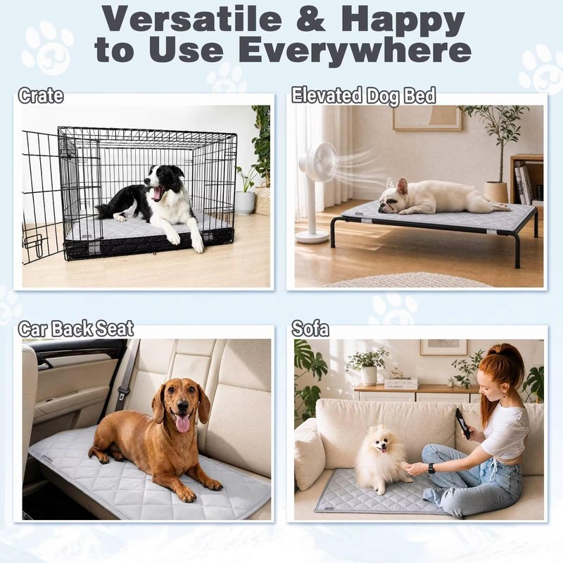 JoyBlooms Cooling Mat for Dogs 2Pack Cooling Pad for Dogs